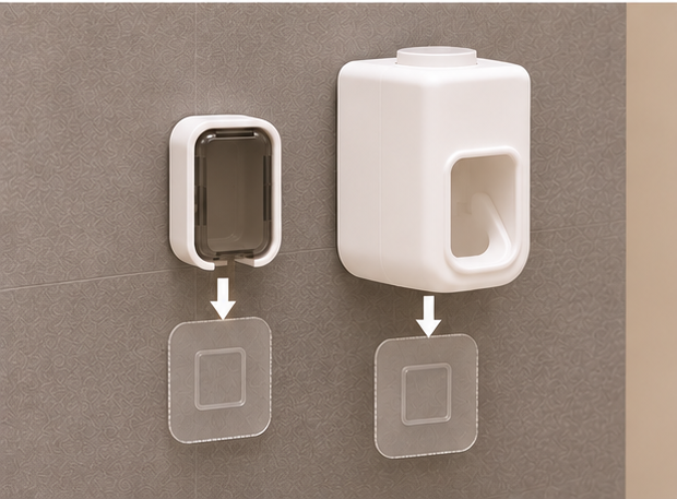 Bathroom Essentials Set – Toothpaste Dispenser & Toothbrush Holder